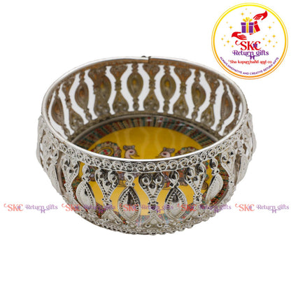 4inch pichwai silver bowl