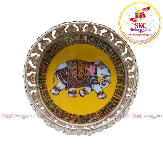4inch pichwai silver bowl