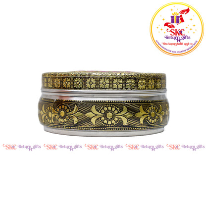 4" Stainless Steel Embosed Meena Box