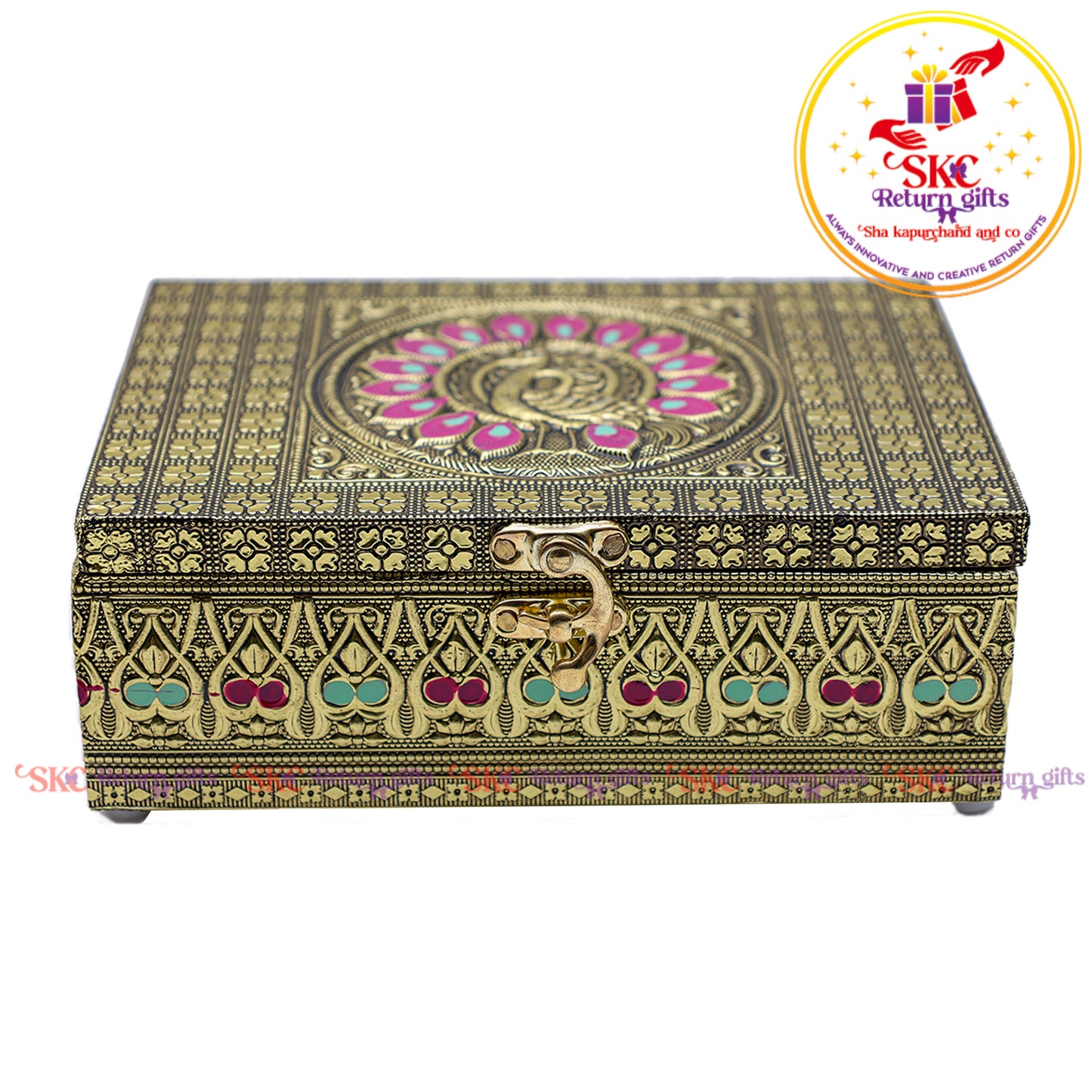 7*5 Peacock embossed JEWE BOX