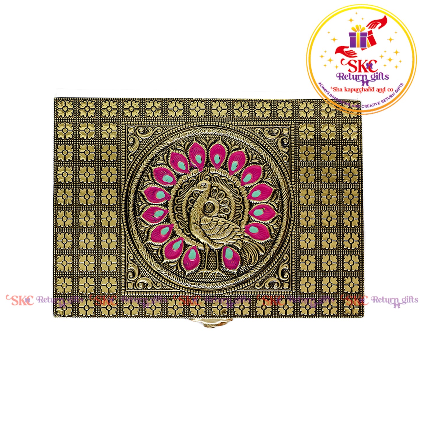 7*5 Peacock embossed JEWE BOX