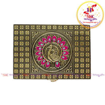 7*5 Peacock embossed JEWE BOX
