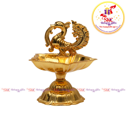 Brass Peacock Lamp
