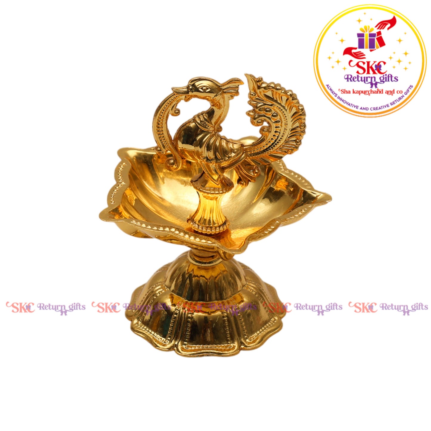 Brass Peacock Lamp