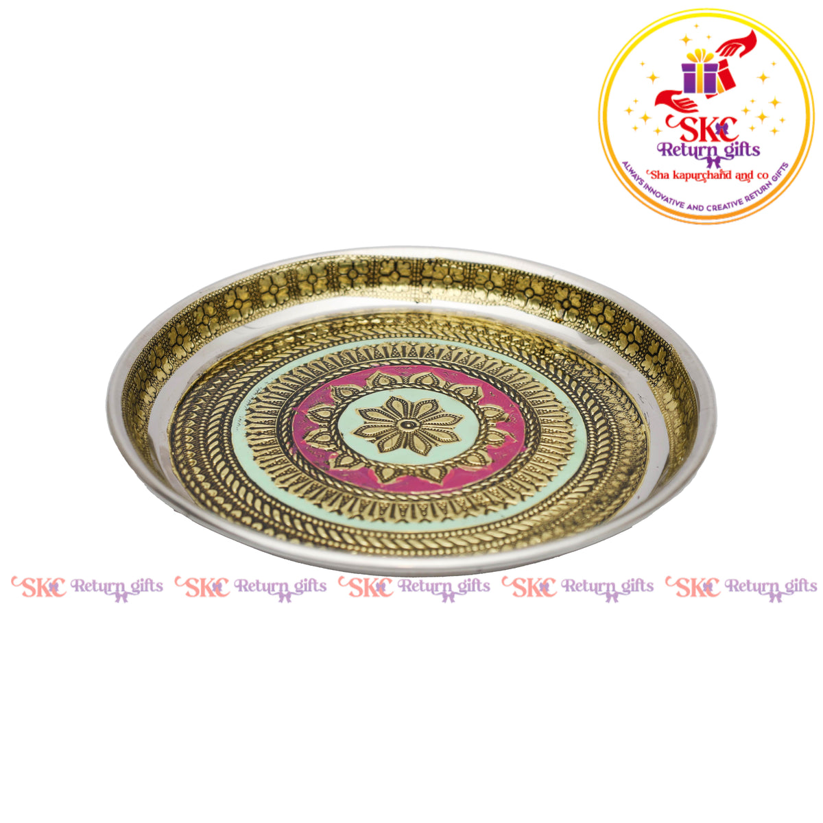 6-inch Meenakari Embossed Plate