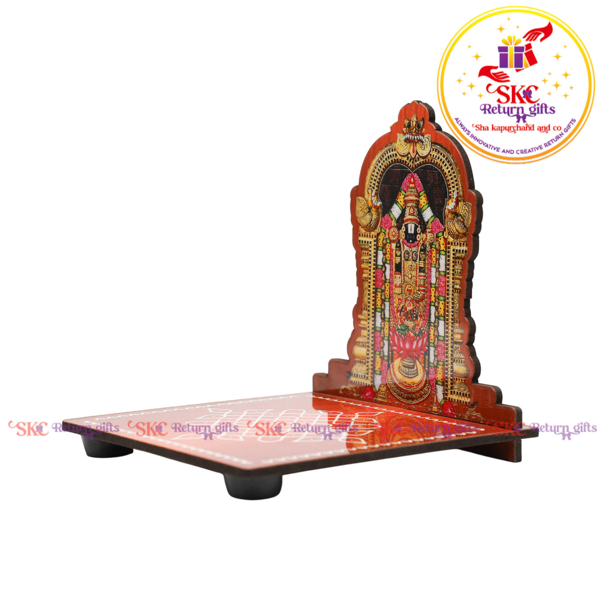 MDF Diya Stand Tanjore Digital Art 4x4