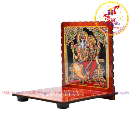 MDF Diya Stand Tanjore Digital Art 4x4