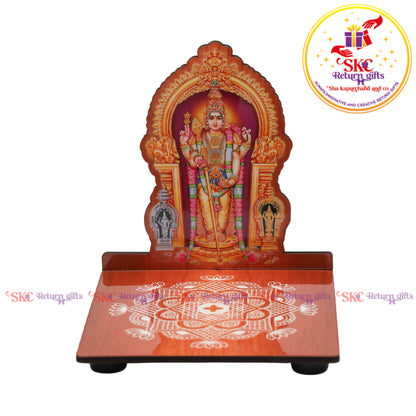 MDF Diya Stand Tanjore Digital Art 4x4