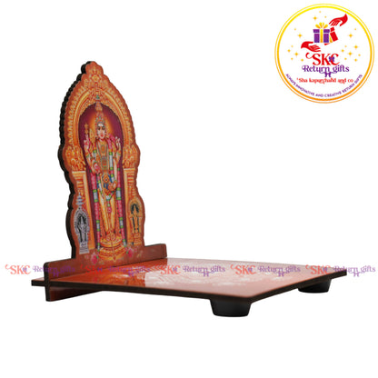 MDF Diya Stand Tanjore Digital Art 4x4