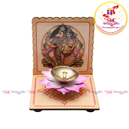 3-inch Colour Diya with Diya Stand 4x4
