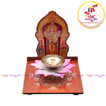 3-inch Colour Diya with Diya Stand 4x4