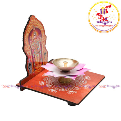 3-inch Colour Diya with Diya Stand 4x4