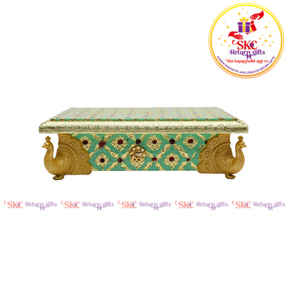 8x6 Meenakari Peacock leg Patla