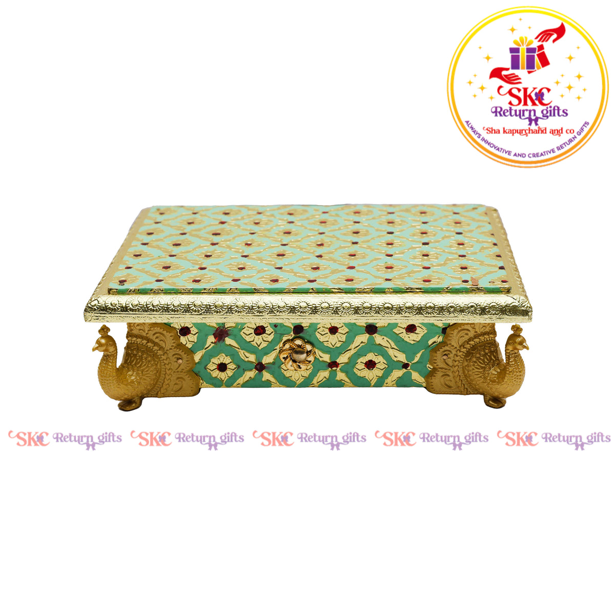 8x6 Meenakari Peacock leg Patla