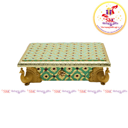 8x6 Meenakari Peacock leg Patla