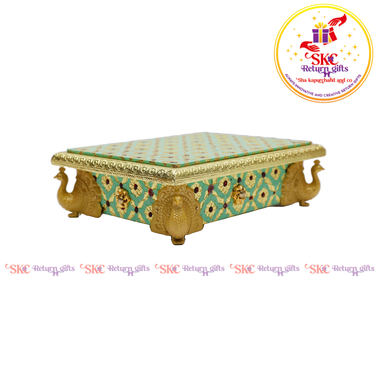 8x6 Meenakari Peacock leg Patla