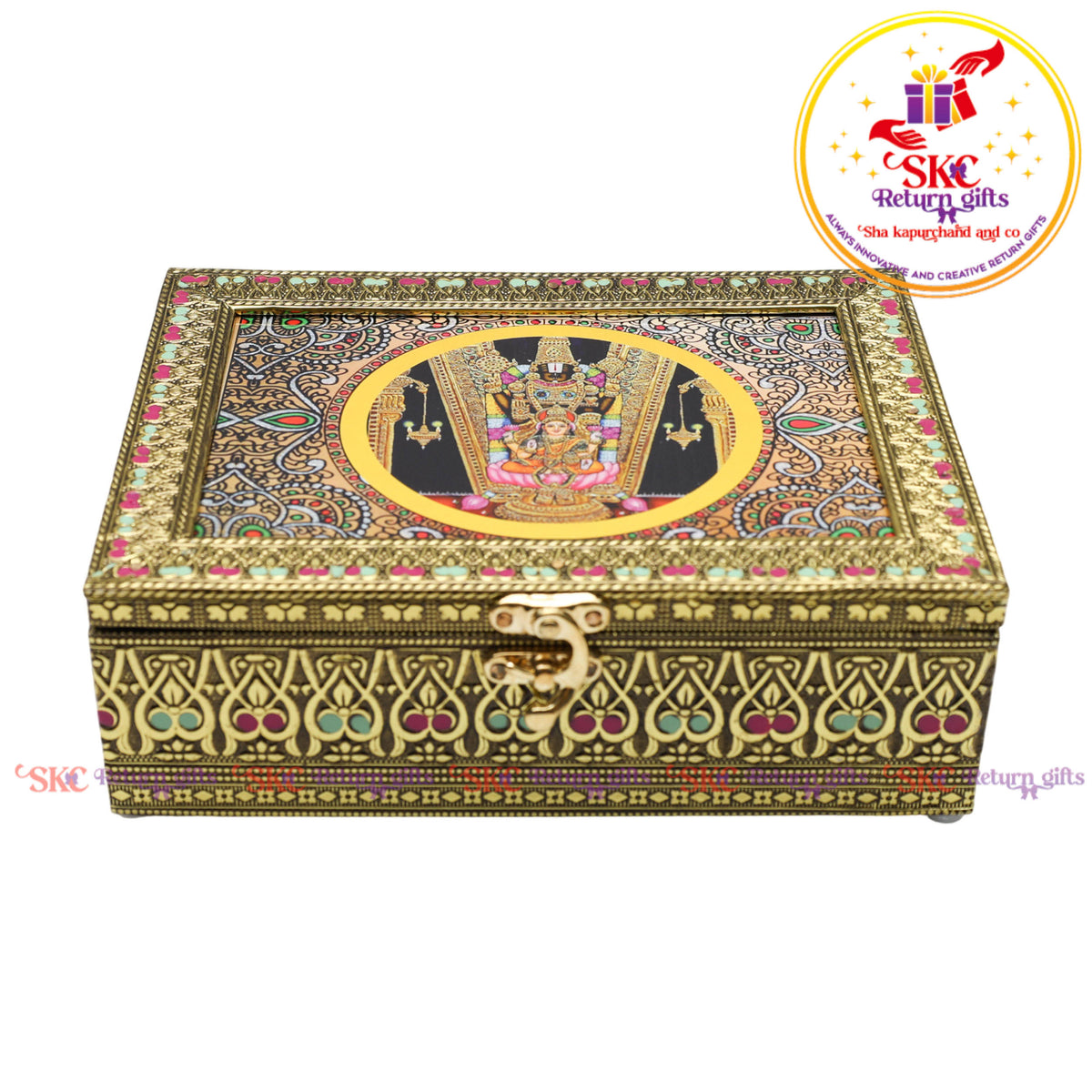 7x5 Tanjore Digital Art Jewelry Pooja Box