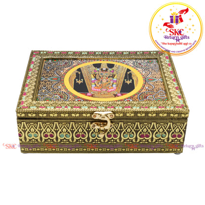 7x5 Tanjore Digital Art Jewelry Pooja Box