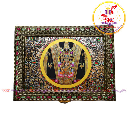 7x5 Tanjore Digital Art Jewelry Pooja Box